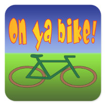 On Ya Bike! Cycling Go Green Zero Emissions Sticker