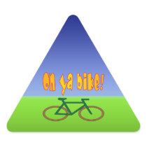 On Ya Bike! Cycling Go Green Zero Emissions Stickers
