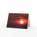 On your Retirement - Fiery Sunset II Greeting Card