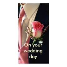 On your wedding day card picture card