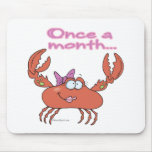 once a month crabby crab girl mouse pad