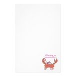 once a month crabby crab girl personalized stationery