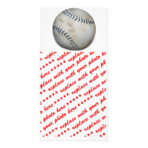 One Baseball Customized Photo Card
