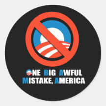 ONE BIG AWFUL MISTAKE, AMERICA STICKERS
