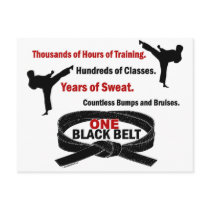 ONE Black Belt 1 KARATE T-SHIRTS & APPAREL Post Card