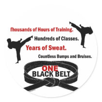 ONE Black Belt 1 KARATE T-SHIRTS & APPAREL Sticker