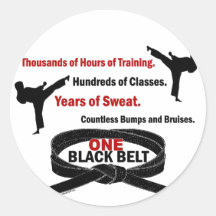 ONE Black Belt 1 KARATE T-SHIRTS & APPAREL Sticker