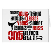 ONE Black Belt 2 KARATE T-SHIRTS & APPAREL Greeting Cards