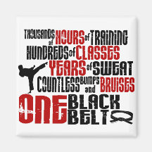 ONE Black Belt 2 KARATE T-SHIRTS & APPAREL Refrigerator Magnet