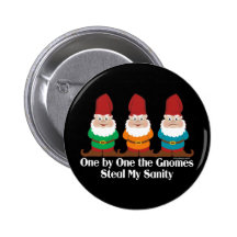One By One The Gnomes Pinback Button