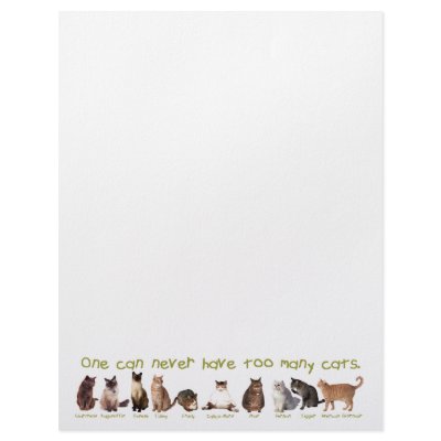 One can NEVER have too many cats! Custom Letterhead by IsadoraDonkey