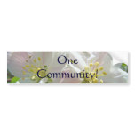 One Community! bumper sticker Apple Blossoms