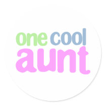 One Cool Aunt T-shirt stickers
