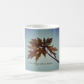 One day at a time - 12 step slogan mug - Serenity collection