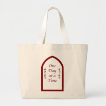 One Day at a Time-Burgundy Frame/Vintage Canvas Bags