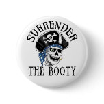 One-eyed Pirate Skull and Crossbones Pinback Buttons