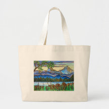 "One Fine Day" Stained Glass Landscape Art! Bag