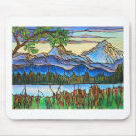 "One Fine Day" Stained Glass Landscape Art! Mousepad