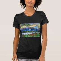 "One Fine Day" Stained Glass Landscape Art! Shirt