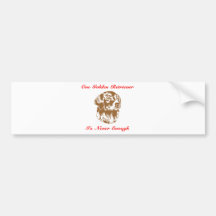 ONE GOLDEN RETRIEVER BUMPER STICKER
