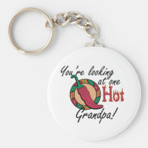 One Hot Grandpa Keychain