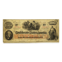 One Hundred Dollars Confederate States of America Photo Art