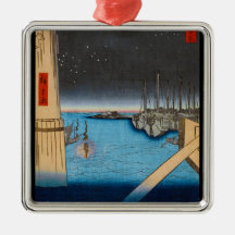 One Hundred Famous Views of Edo Ando Hiroshige Christmas Tree Ornaments
