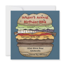 One Juicy Burger Invitation