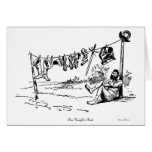 One Knight's Rest Vintage Caricature Greeting Card