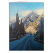 One-lane Bridge between Jasper and Kamloops Greeting Cards