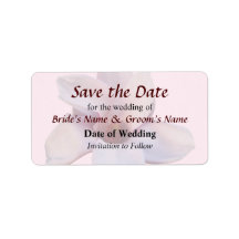 One Magnolia Blossom Save the Date Labels
