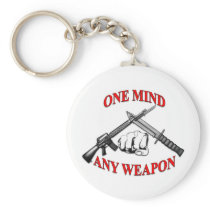 One Mind Any Weapon MCMAP Keychains