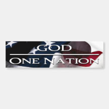 One Nation Under God Bumper Sticker