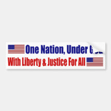 One Nation Under God Bumper Stickers