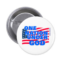 One Nation Under God christian gift Button
