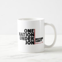 One nation under Jon (Restore Sanity) Coffee Mugs