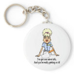 one nerve left key chains