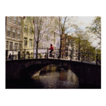One of Amsterdam's nearly 1,300 bridges crossing i Post Card