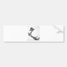 ONE OF FIRST 10 COMPUTER ART PIECES  ROBOTIC ARM BUMPER STICKERS