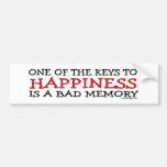 One Of The Keys To Happiness Bumpersticker Bumper Sticker