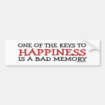 One Of The Keys To Happiness Bumpersticker Bumper Sticker
