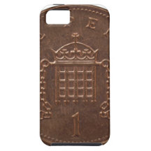 One Penny Coin Isolated Over White Background Case For The iPhone 5