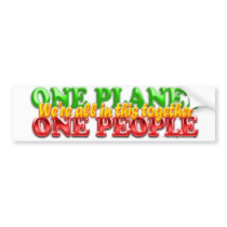 One People One Planet Bumper Stickers