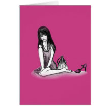 One Pink Shoe Greeting Cards