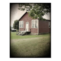 One Room School House Postcard