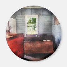 One Room Schoolhouse with Hurricane Lamp Magnet