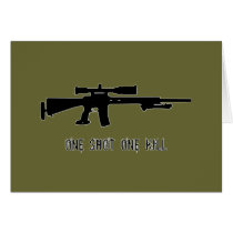 One Shot One Kill Greeting Card