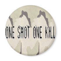One Shot One Kill Fridge Magnet