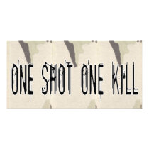 One Shot One Kill Customized Photo Card