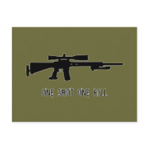 One Shot One Kill Post Cards